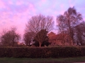 Sunset over the churchyard